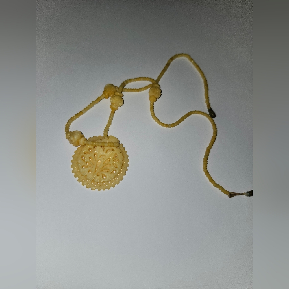 Vintage Carved Bone Necklace